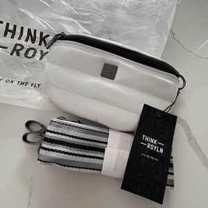 Think Royln White Quilted Crossbody Bag